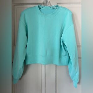 Lululemon Aqua softstreme oversized cropped crew Sweatshirt